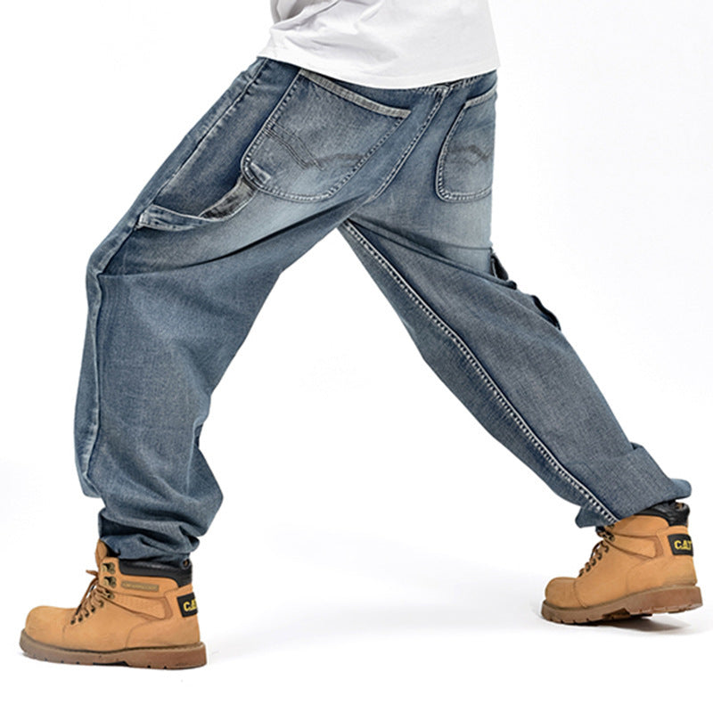 Loose Plus Size Fat Guy Hip Hop Plus Size Skateboarding Pants