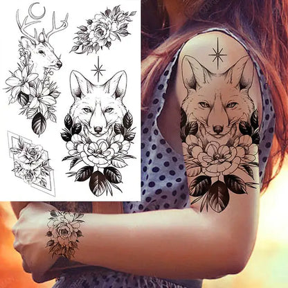 Old School Flowers Tattoos for Women