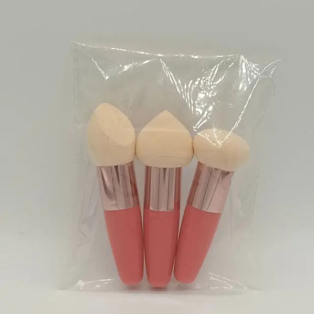 3Pcs Women Mushroom Head Brush Set