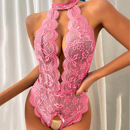 Sexy Lace Open Bra Bodysuit Lingerie for Sex Woman Porno Corset Erotic Underwear Babydoll Female See Throug Sex Doll Costume