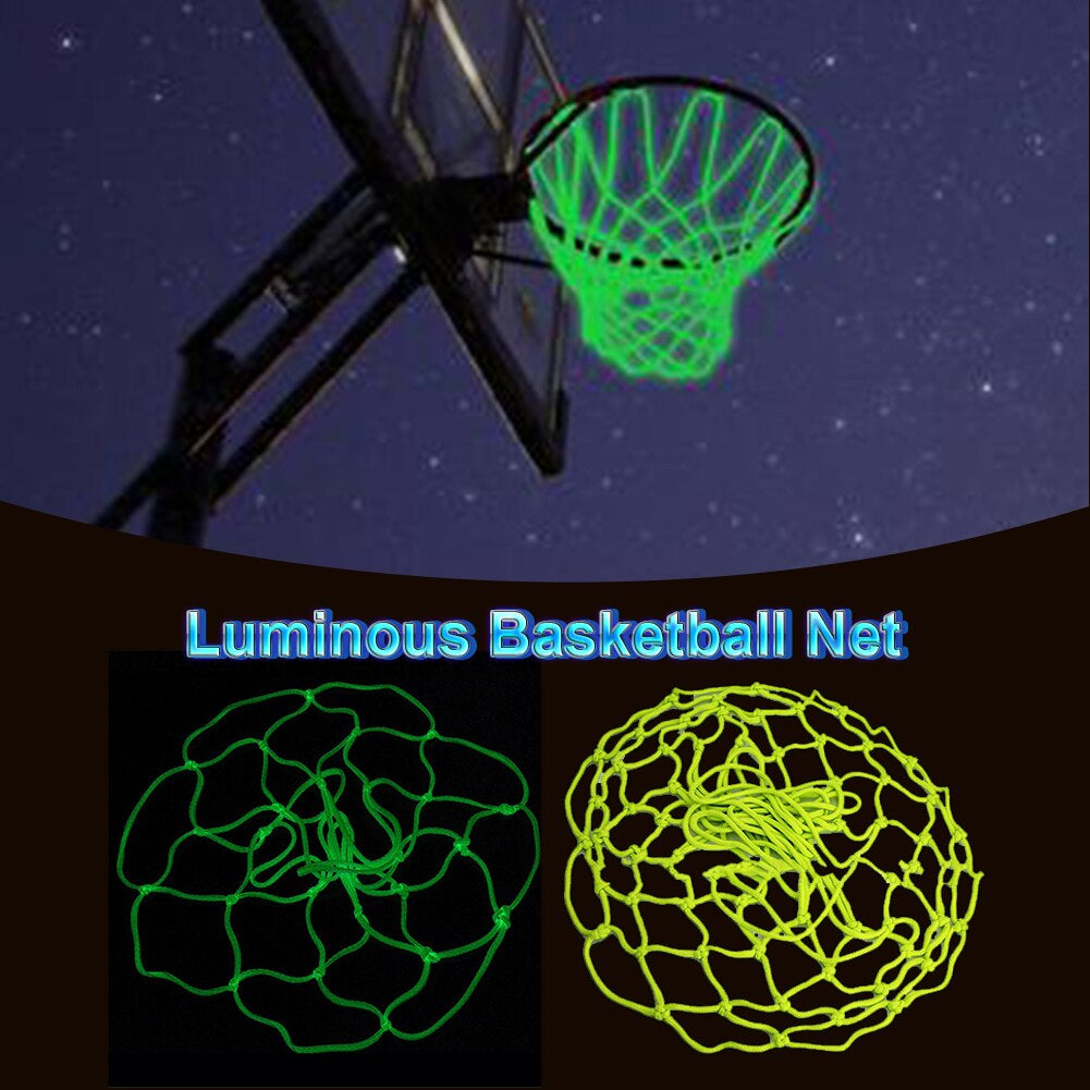 Luminous Basketball Net Glows in the Dark at Night Nylon Luminous Basketball Hoop Net Shooting Supplies Basketball Stand Accesso