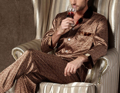 Men's Designer Ice Silk Pajama Set