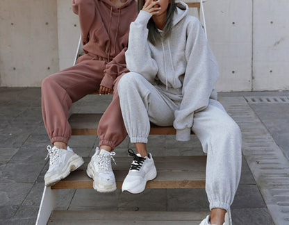 Women Warm Hoodie and Pants Set