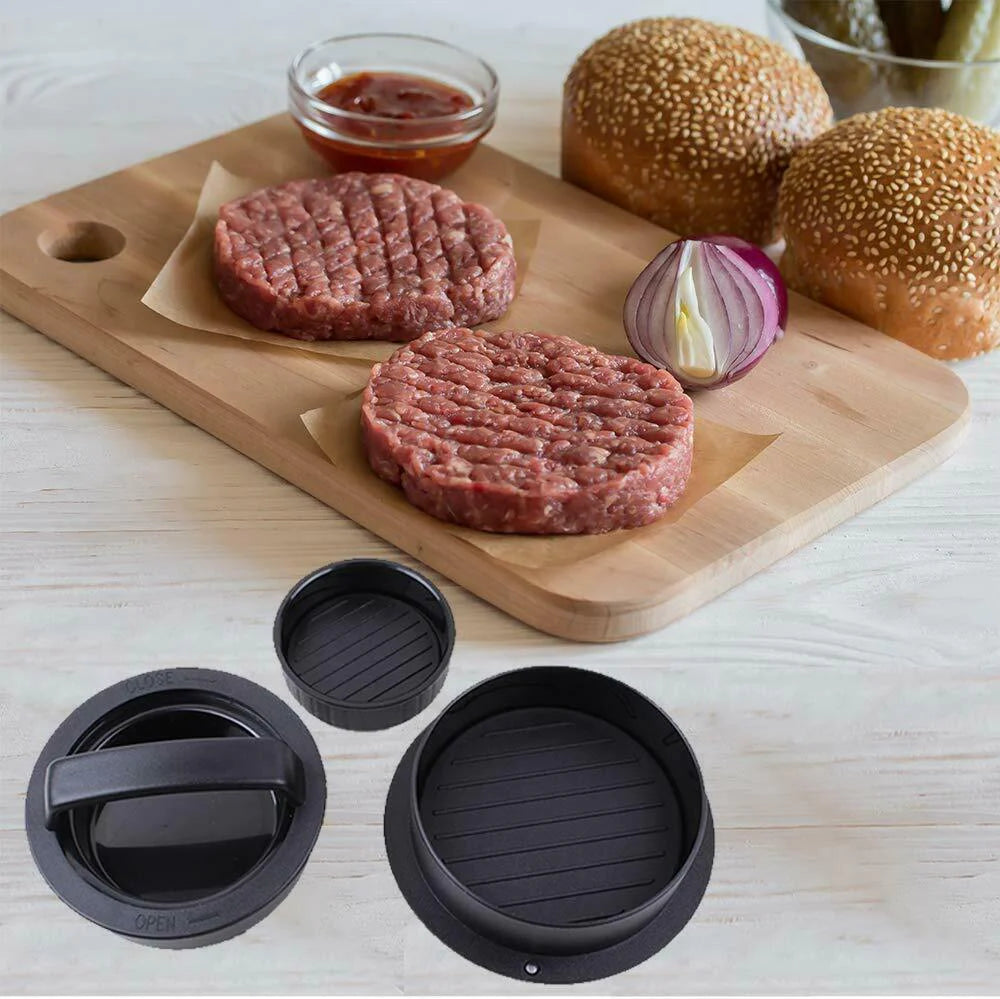 Stuffed Burger Press Kit Hamburger Patty Non Stick Molds Maker Tool Sliders BBQ