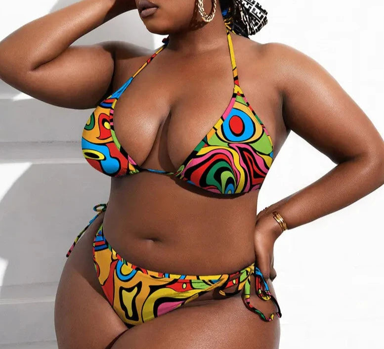 3 Piece Plus Size Swimsuit Set