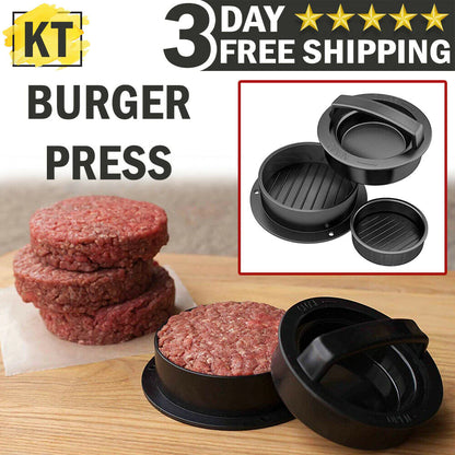 Stuffed Burger Press Kit Hamburger Patty Non Stick Molds Maker Tool Sliders BBQ