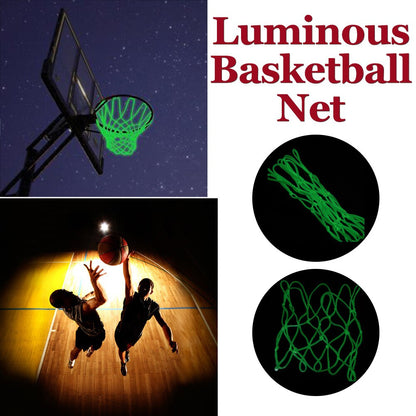 Luminous Basketball Net Glows in the Dark at Night Nylon Luminous Basketball Hoop Net Shooting Supplies Basketball Stand Accesso